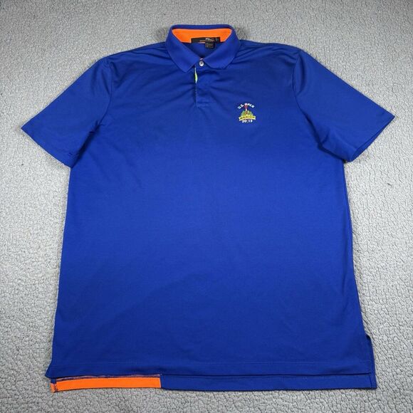 RLX Ralph Lauren Other - RLX‎ Ralph Lauren Polo Shirt Mens Large Blue Short Sleeve 2013 US Open Marion⛳